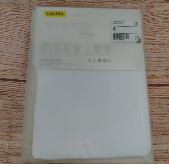 Calida tank undershirt white  sz S NWT - Picture 3 of 4